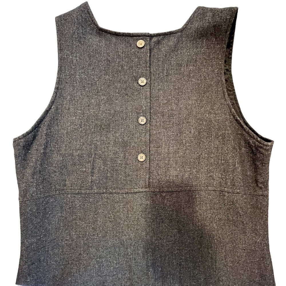 Vintage Woolrich medium charcoal gray shift dress - Picture 10 of 16